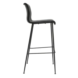 acheter en ligne Tabourets De Bar Fixes Noirs Aspect Vieilli Et Métal Noir H75 (lot De 2) HAROLD 15