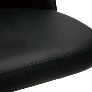 Livraison Standard/Rapide Tabourets De Bar Réglables En Polyuréthane Noir Et Métal Noir (lot De 2) MONTI 19