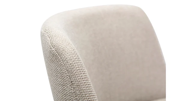 Tabourets De Bar Réglables En Tissu Effet Velours Texturé Beige Et Métal Noir (lot De 2) MONTI en france 7
