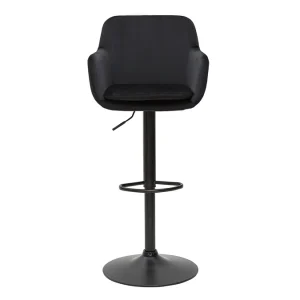 Tabourets De Bar Réglables En Velours Noir Et Métal (lot De 2) AMIKA boutique pas cher 11