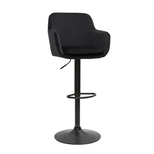 Tabourets De Bar Réglables En Velours Noir Et Métal (lot De 2) AMIKA boutique pas cher 13