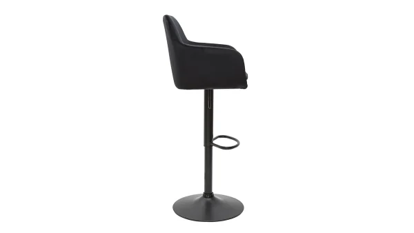 Tabourets De Bar Réglables En Velours Noir Et Métal (lot De 2) AMIKA boutique pas cher 5