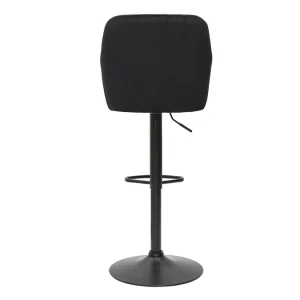Tabourets De Bar Réglables En Velours Noir Et Métal (lot De 2) AMIKA boutique pas cher 17