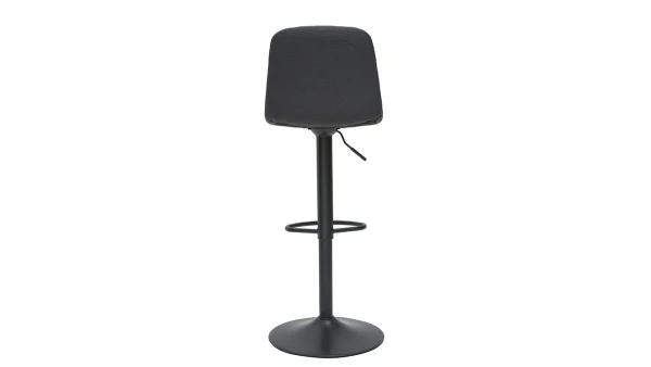 Livraison rapide Tabourets De Bar Réglables Tissu Et Métal Gris Foncé (lot De 2) SAURY 6