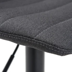 Livraison rapide Tabourets De Bar Réglables Tissu Et Métal Gris Foncé (lot De 2) SAURY 20