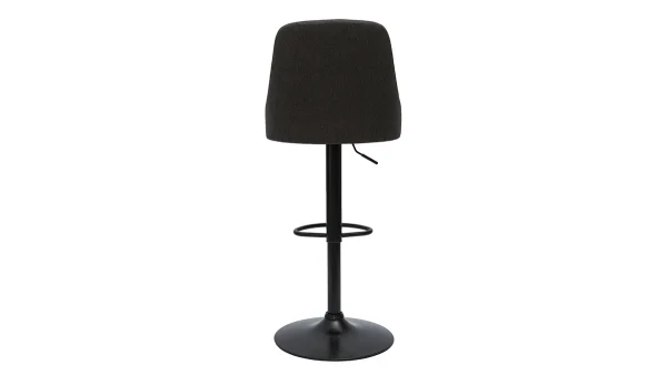 en france Tabourets De Bar Réglables Tissu Gris Foncé Et Métal Noir (lot De 2) HASTA 6