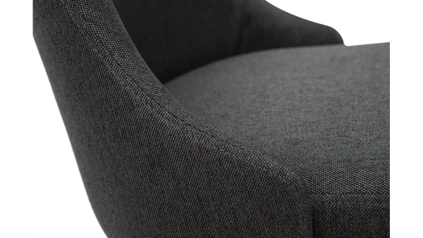 en france Tabourets De Bar Réglables Tissu Gris Foncé Et Métal Noir (lot De 2) HASTA 7