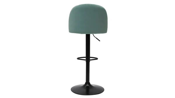 ultratendance Tabourets De Bar Réglables Velours Vert Céladon Et Métal Noir (lot De 2) CELESTE 6
