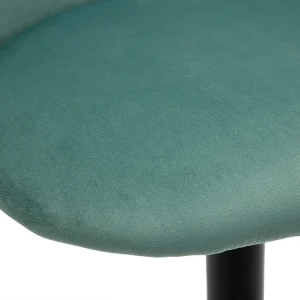 ultratendance Tabourets De Bar Réglables Velours Vert Céladon Et Métal Noir (lot De 2) CELESTE 20