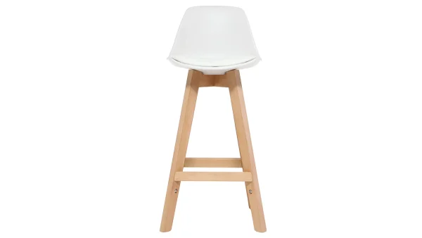 en vente Tabourets De Bar Scandinaves Blanc Et Bois 65 Cm (lot De 2) MINI PAULINE 3