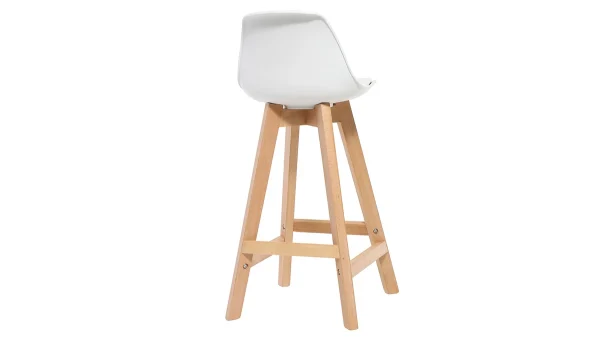 en vente Tabourets De Bar Scandinaves Blanc Et Bois 65 Cm (lot De 2) MINI PAULINE 5