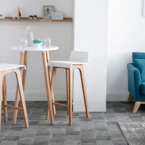 Tabourets De Bar Scandinaves Blancs Et Bois Clair H75 Cm (lot De 2) BALTIK mode pas cher 19