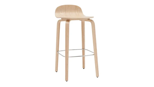 Tabourets De Bar Scandinaves Bois Chêne H68 Cm (lot De 2) OBRA excellent qulity 4