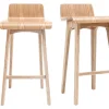 Tabourets De Bar Scandinaves Bois Clair H65 Cm (lot De 2) BALTIK 25