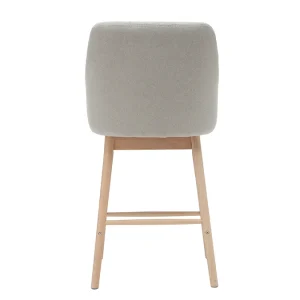 Tabourets De Bar Scandinaves Gris Clair Et Bois H65 Cm (lot De 2) BALTIK De Qualité 18