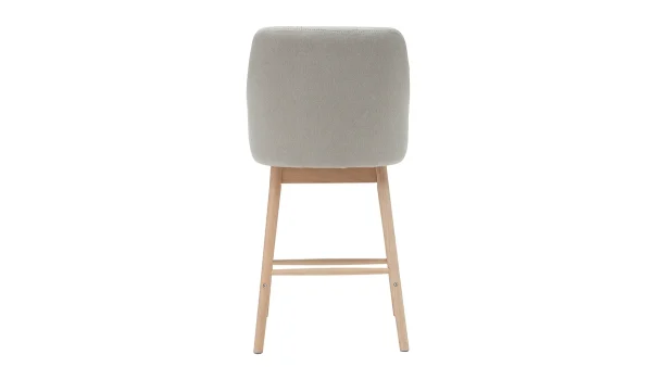 Tabourets De Bar Scandinaves Gris Clair Et Bois H65 Cm (lot De 2) BALTIK De Qualité 6
