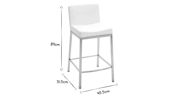 des prix incroyables Tabourets Design Blanc H66 Cm (lot De 2) EPSILON 7