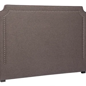 Pas Cher soldes France Tête De Lit Baroque Cloutée En Tissu Gris Foncé L166 Cm BARDOT 9