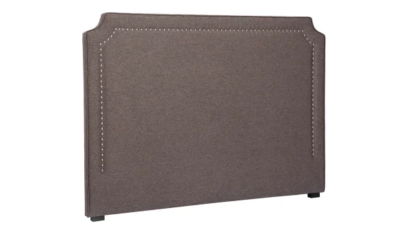 Pas Cher soldes France Tête De Lit Baroque Cloutée En Tissu Gris Foncé L166 Cm BARDOT 3