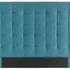 Tête De Lit Capitonnée En Tissu Bleu Canard L160 Cm HALCIONA 19