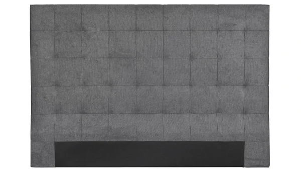 Tête De Lit Capitonnée En Tissu Gris Anthracite L180 Cm HALCIONA 1