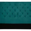Tête De Lit Capitonnée En Tissu Velours Bleu Pétrole L160 Cm ENGUERRAND 23