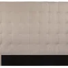 Tête De Lit Capitonnée En Tissu Velours Taupe L140 Cm HALCIONA soldes magasin 16