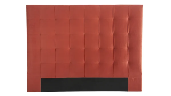 Tête De Lit Capitonnée En Tissu Velours Terracotta L160 Cm HALCIONA site pas cher 1