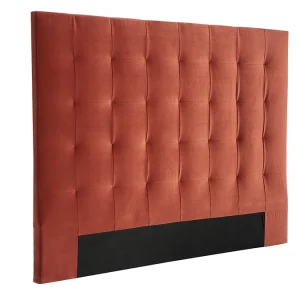 Tête De Lit Capitonnée En Tissu Velours Terracotta L160 Cm HALCIONA site pas cher 10