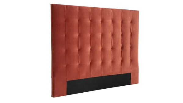 Tête De Lit Capitonnée En Tissu Velours Terracotta L160 Cm HALCIONA site pas cher 3