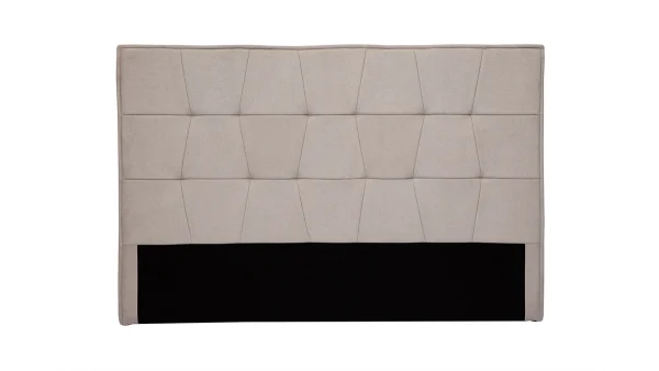 Tête De Lit En Tissu Effet Velours Beige L170 Cm SUKA 1