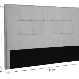 Tête De Lit En Tissu Effet Velours Beige L170 Cm SUKA 13
