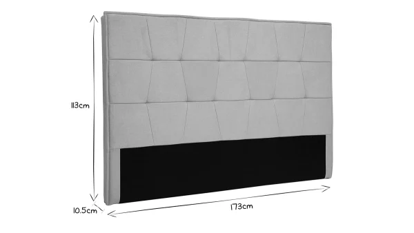 Tête De Lit En Tissu Effet Velours Beige L170 Cm SUKA 5