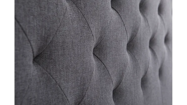 Tête De Lit Tissu Gris Foncé L160 Cm ENGUERRAND 4