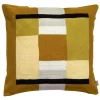 achetez pas cher Coussin à Motifs Brodé Jaune 45 X 45 Cm KUBY 16