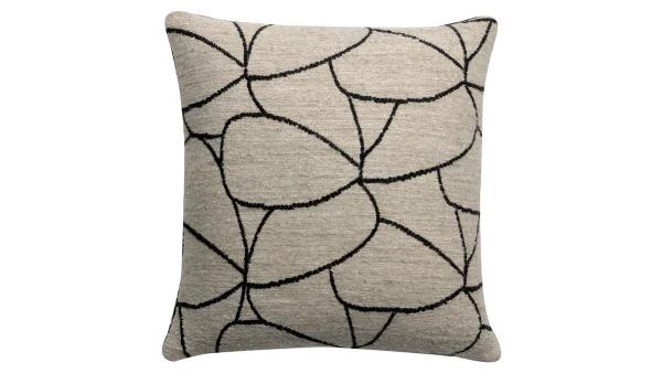 Coussin à Motifs écru Et Noir 45 X 45 Cm LYS Large choix en ligne 1