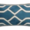 Coussin Brodé Ethnique Bleu 30 X 50 Cm YELO Satisfait ou Remboursé 10