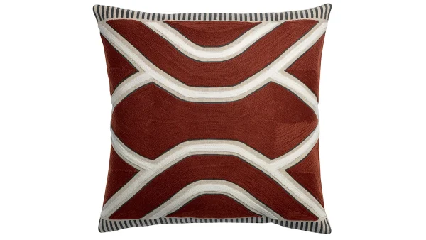 Coussin Brodé Ethnique Caramel 45 X 45 Cm YELO fashioniable 1