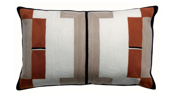 Coussin Brodé Rouge 40 X 65 Cm YOGI nouveau produit 1