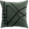 Coussin En Coton Thym Avec Motif Noir Brodé 45 X 45 Cm CROP achetez 8