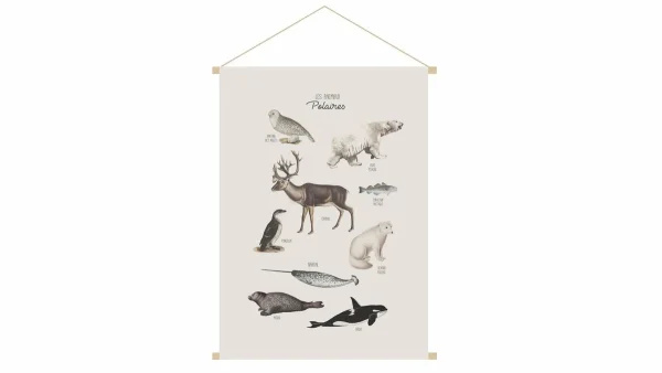Kakemono Enfant Illustration Animaux Polaires L40 X L60 Cm POLAR REMISE allant jusqu. 1