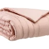 Plaid En Coton Rose Poudré 120 X 180 Cm DOU magasin pas cher 8