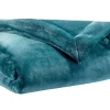 magasins pour Plaid En Polyester Bleu Canard 150 X 200 Cm FERO 10