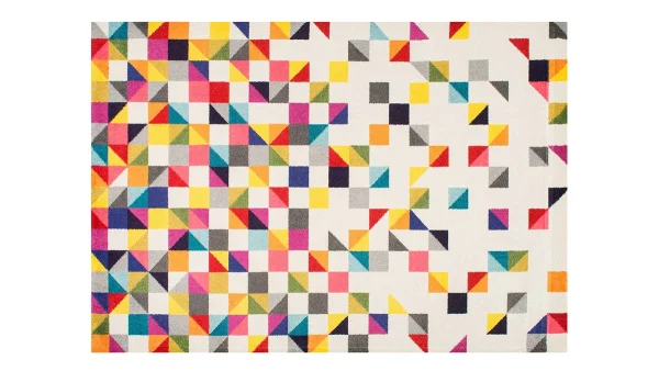 Tapis à Motif Graphique Multicolore 160 X 230 Cm RUBIKS grand choix 1