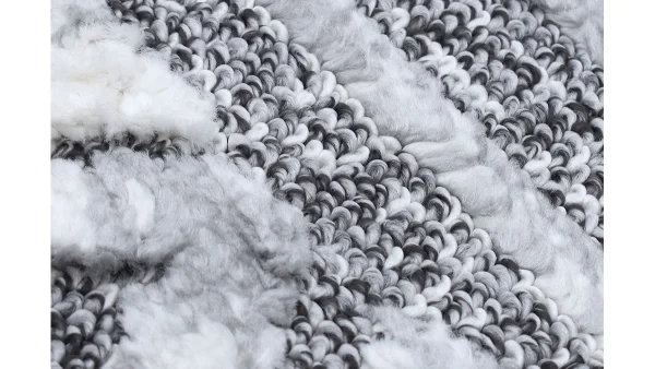 Tapis Berbere Avec Motifs En Relief Blanc Et Gris 160 X 230 Cm ERGA soldes de Noël 4