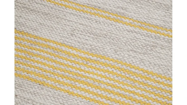 Tapis De Couloir En Coton Jaune Et Beige 60 X 200 Cm CABOURG Acheter 4