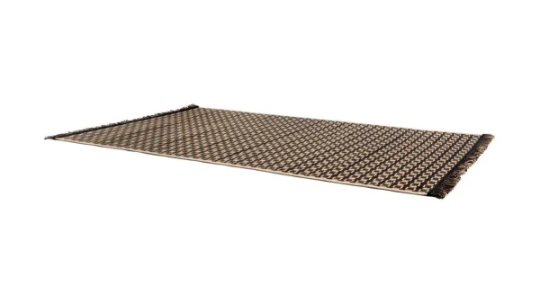 Pas Cher soldes France Tapis / Descente De Lit Avec Motif Graphique Naturel Et Noir 60 X 110 Cm DAMA 3