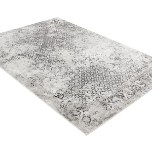 Tapis Effet Usé Gris En Viscose L160 X L230 Cm PETRA magasin 8