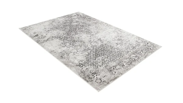 Tapis Effet Usé Gris En Viscose L160 X L230 Cm PETRA magasin 3