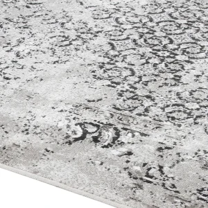 Tapis Effet Usé Gris En Viscose L160 X L230 Cm PETRA magasin 10